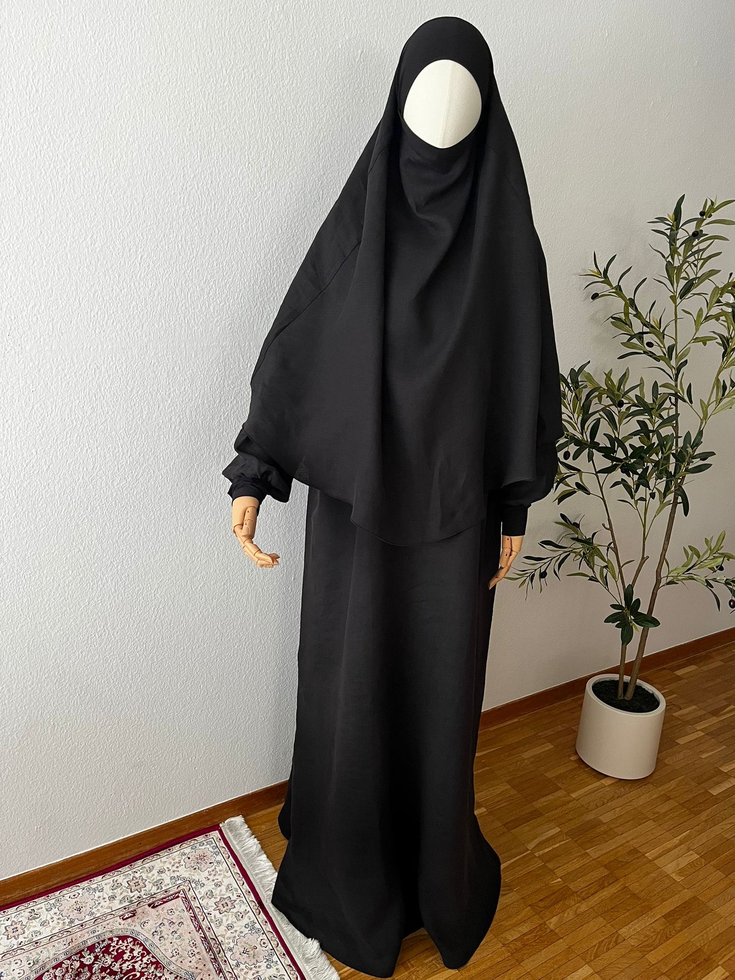 Abaya A-Linie Leinen