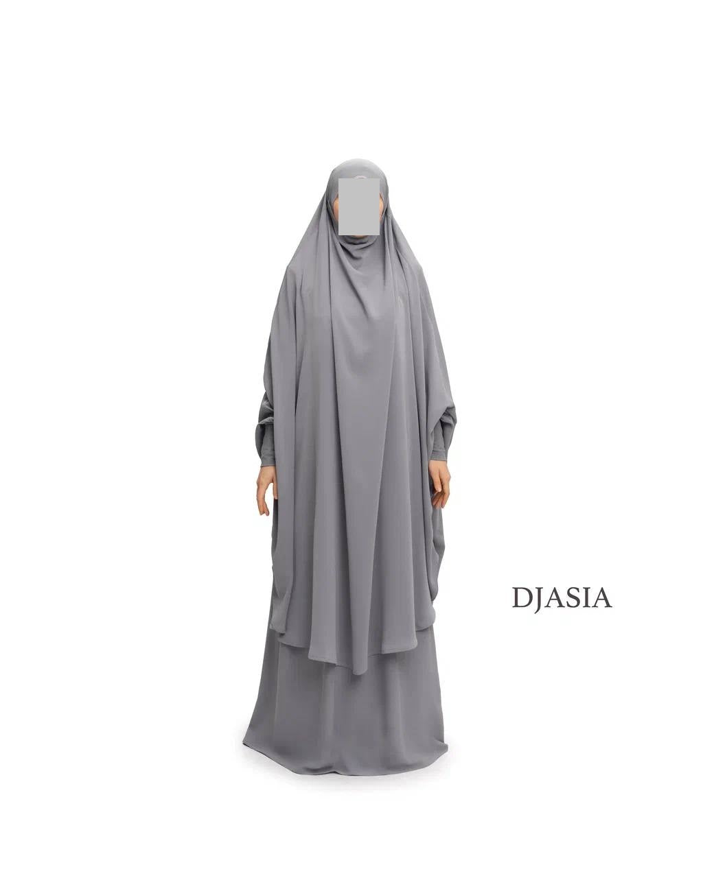 SET: Jilbab mit Rock - Abaya Seide (Onesize)