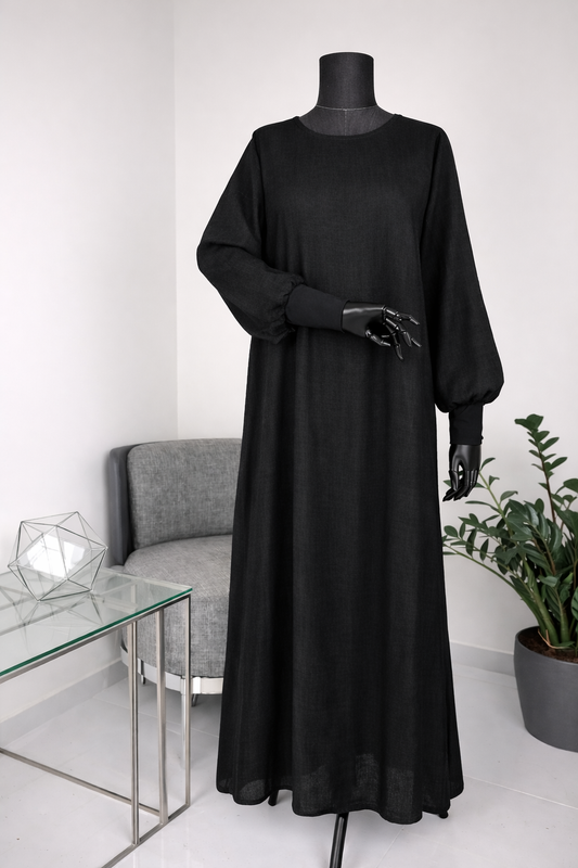 Abaya A-Linie Leinen