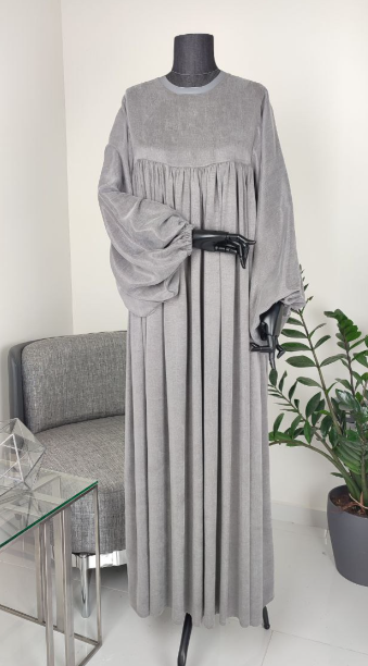 Abaya mit Ballonärmel - Medina Seide