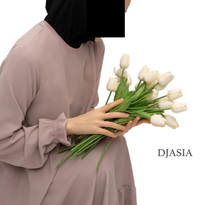 3-stufiges Kleid - Abaya Seide