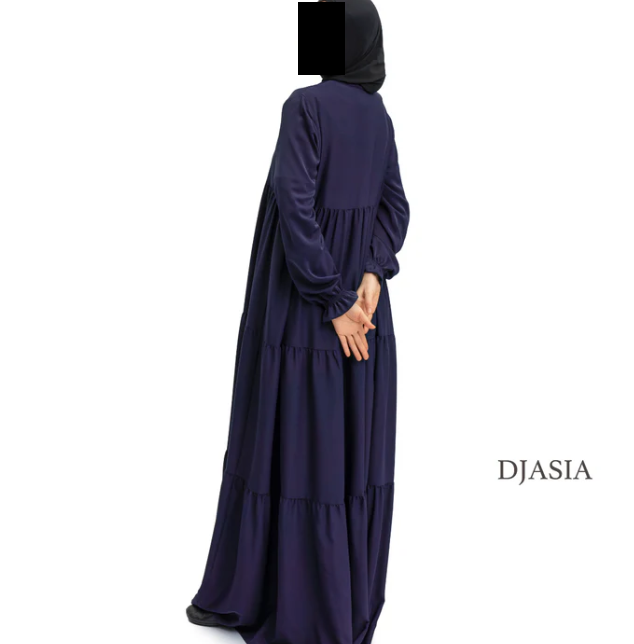 3-stufiges Kleid - Abaya Seide