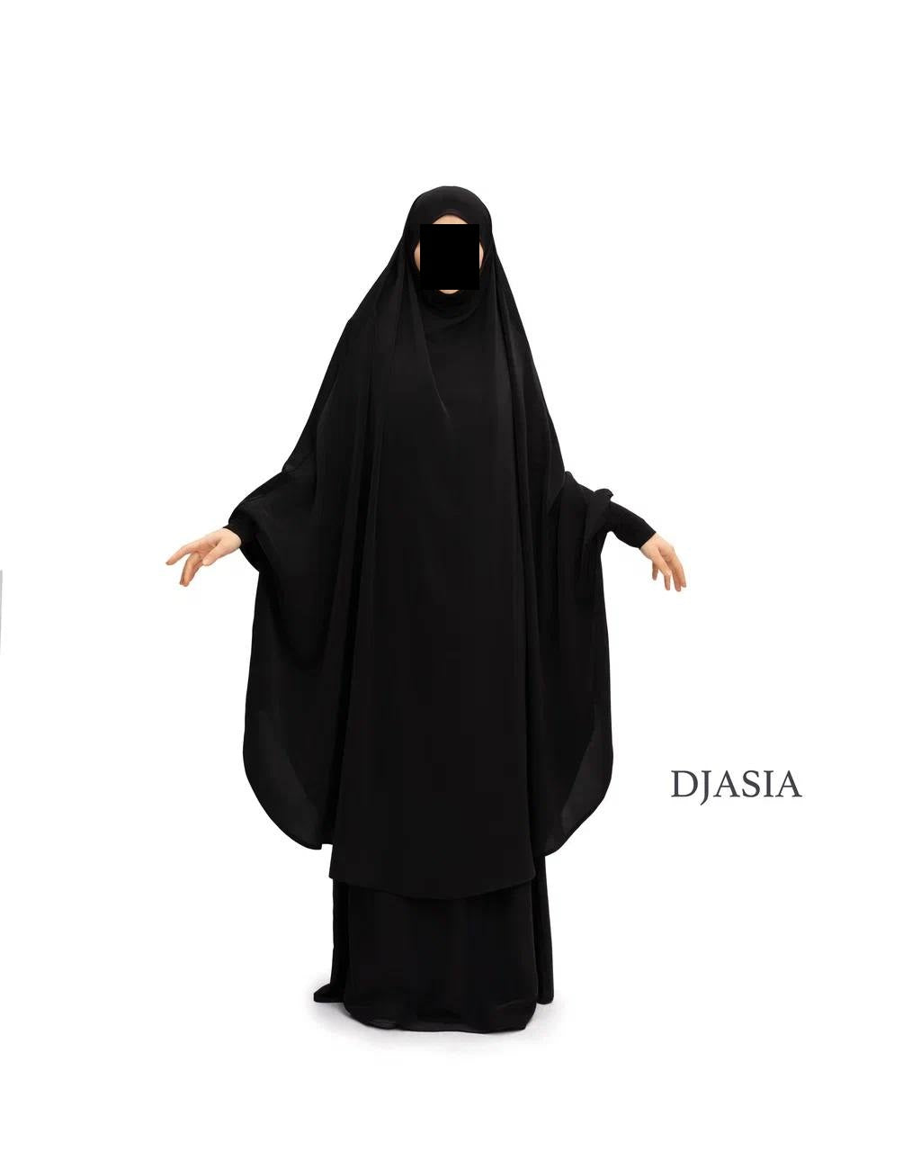 SET: Jilbab mit Rock - Abaya Seide (Onesize)