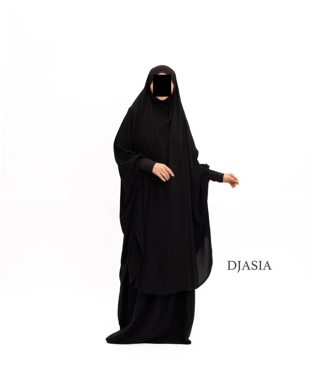 SET: Jilbab mit Rock - Medina Seide (Onesize)