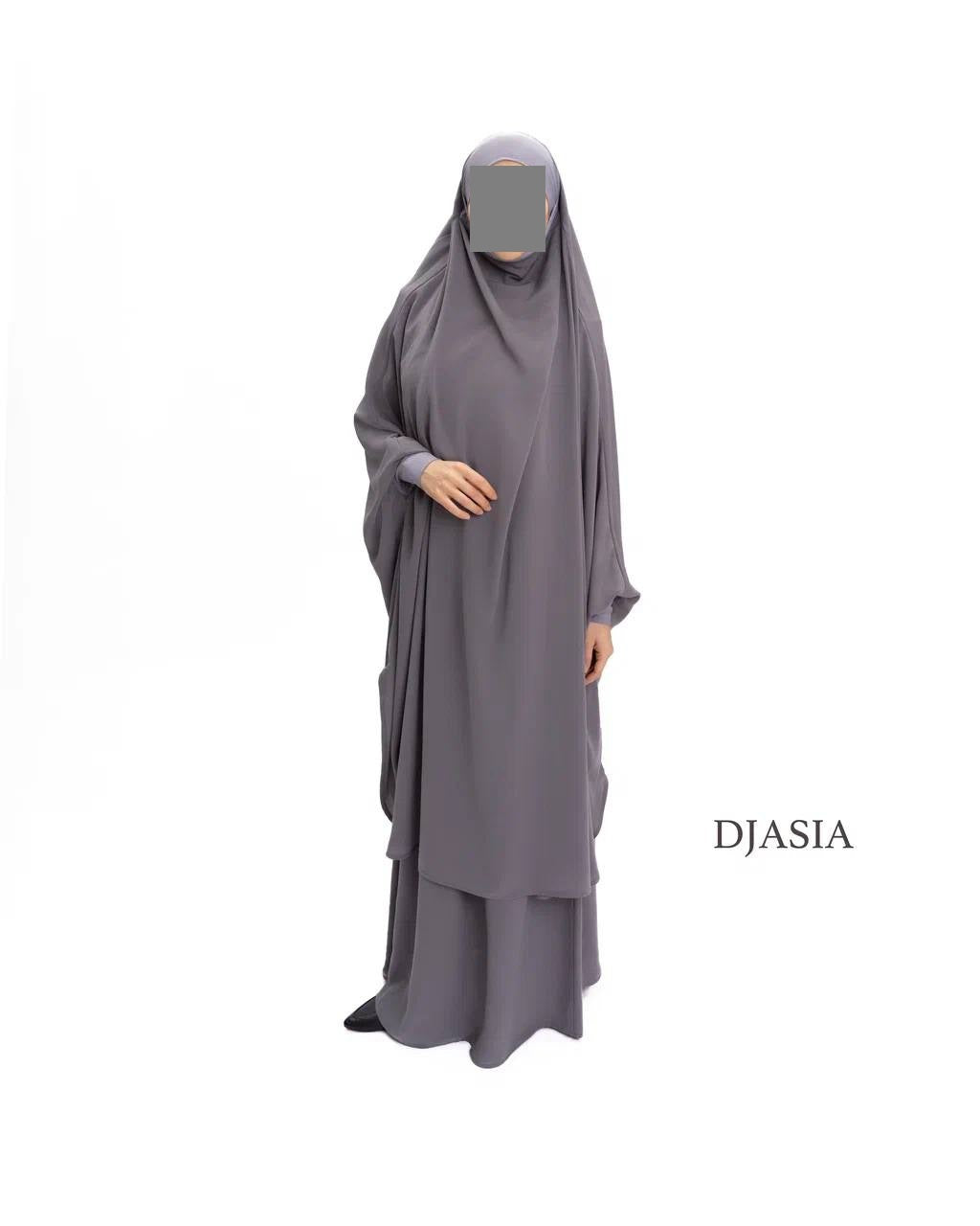 SET: Jilbab mit Rock - Medina Seide (Onesize)