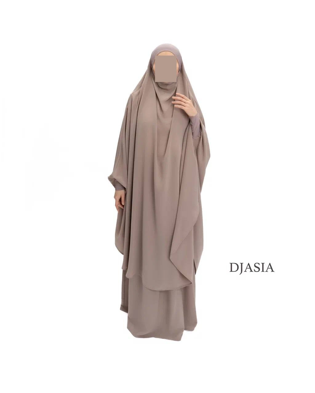 SET: Jilbab mit Rock - Medina Seide (Onesize)
