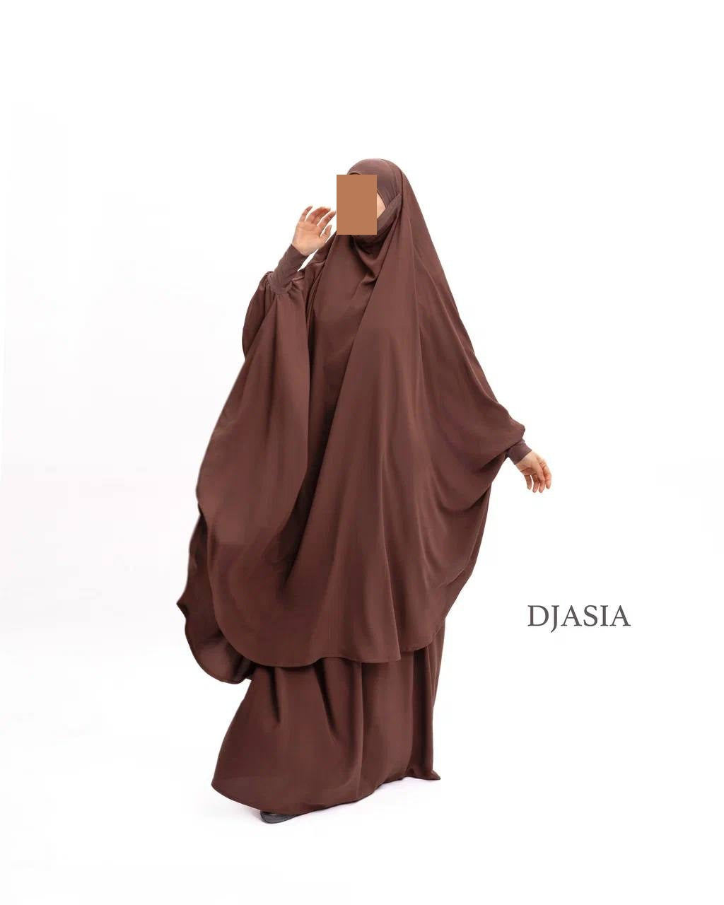 SET: Jilbab mit Rock - Medina Seide (Onesize)