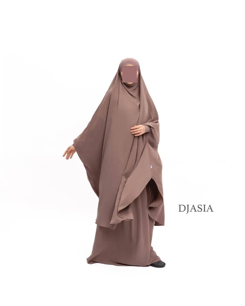 SET: Jilbab mit Rock - Medina Seide (Onesize)