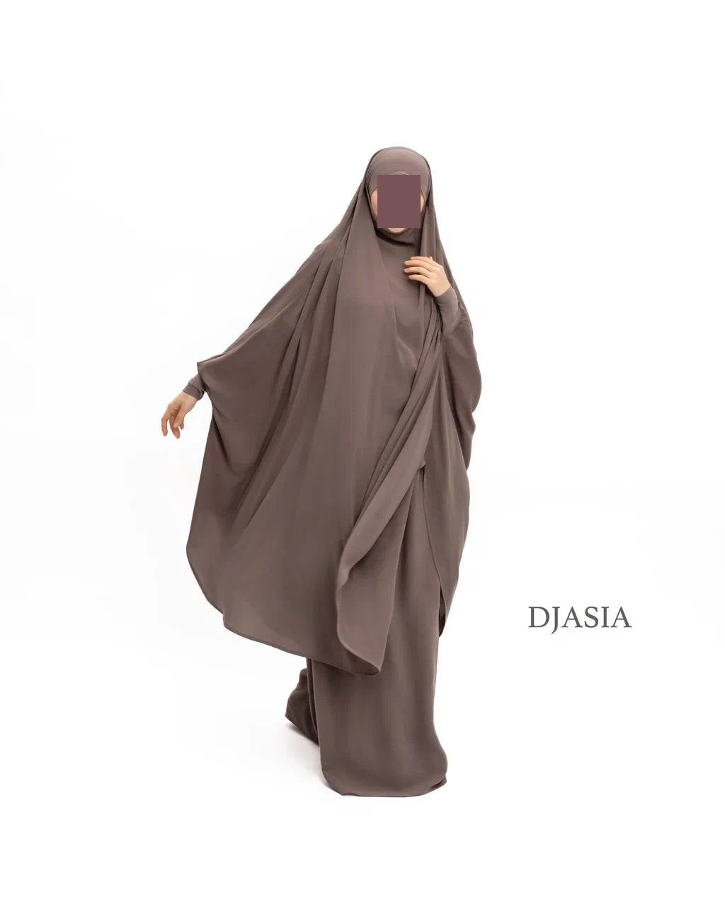 SET: Jilbab mit Rock - Medina Seide (Onesize)