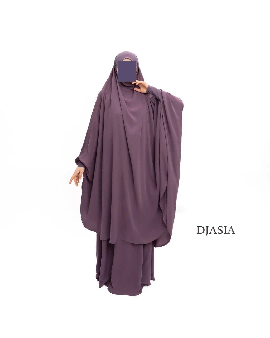 SET: Jilbab mit Rock - Medina Seide (Onesize)