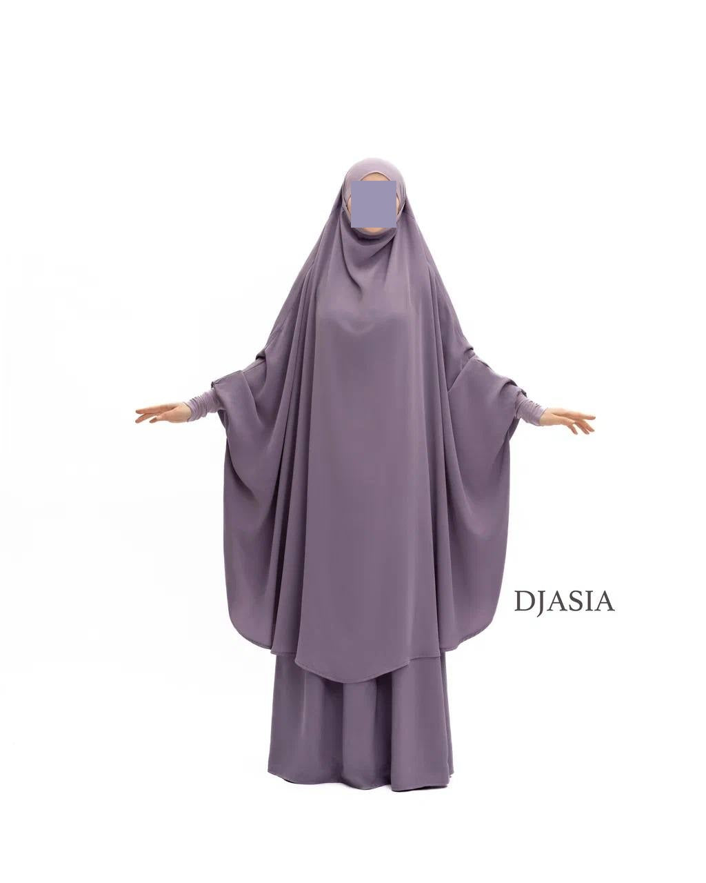 SET: Jilbab mit Rock - Medina Seide (Onesize)