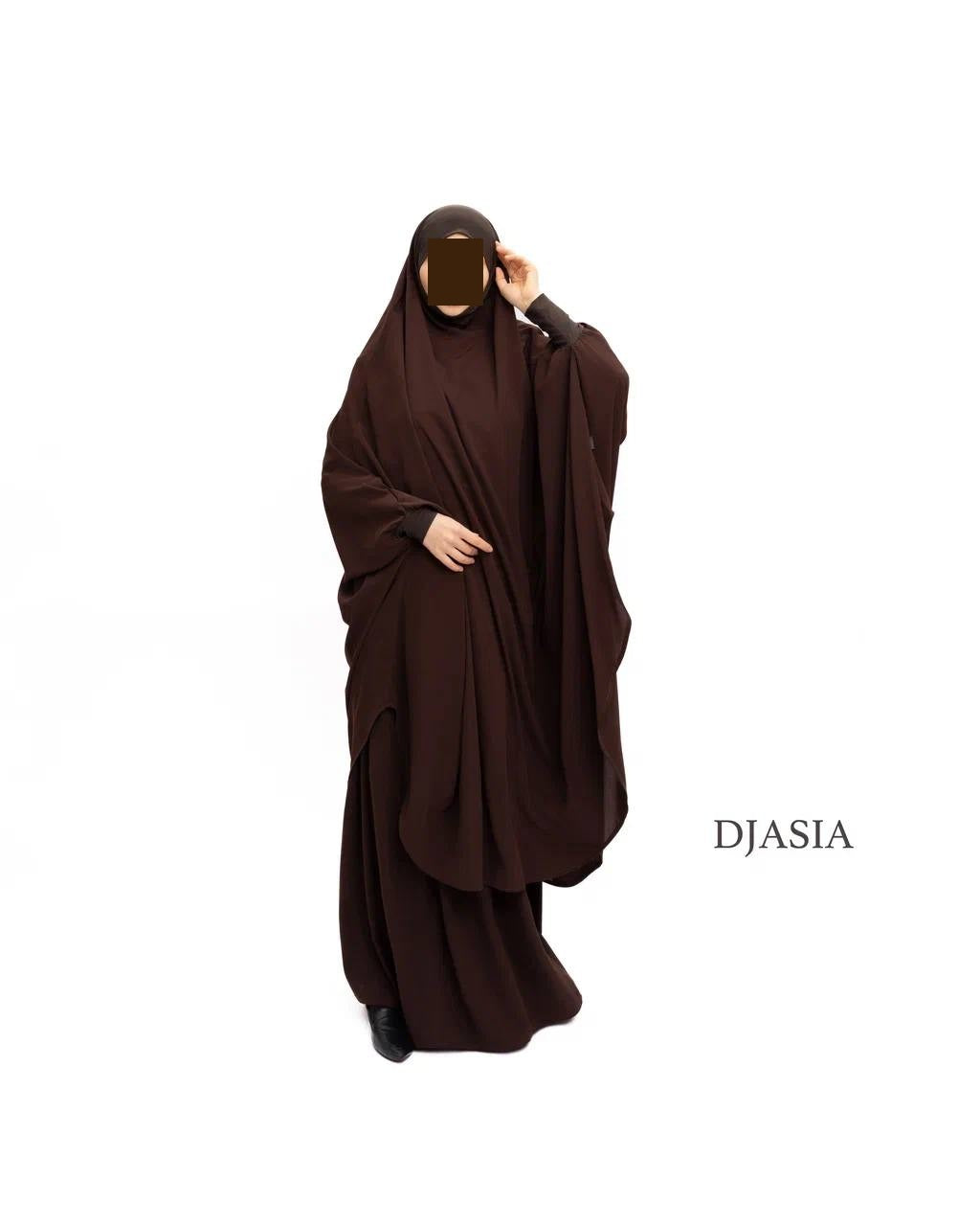 SET: Jilbab mit Rock - Medina Seide (Onesize)