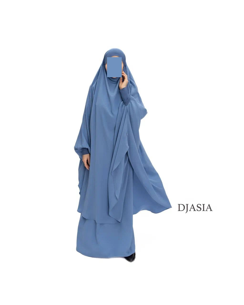 SET: Jilbab mit Rock - Medina Seide (Onesize)