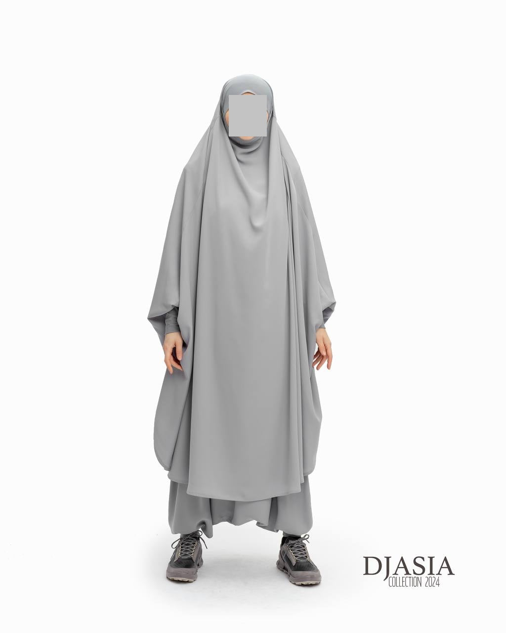 SET: Jilbab mit Hosen - Medina Seide