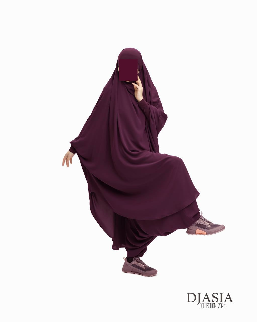 SET: Jilbab mit Hosen - Medina Seide