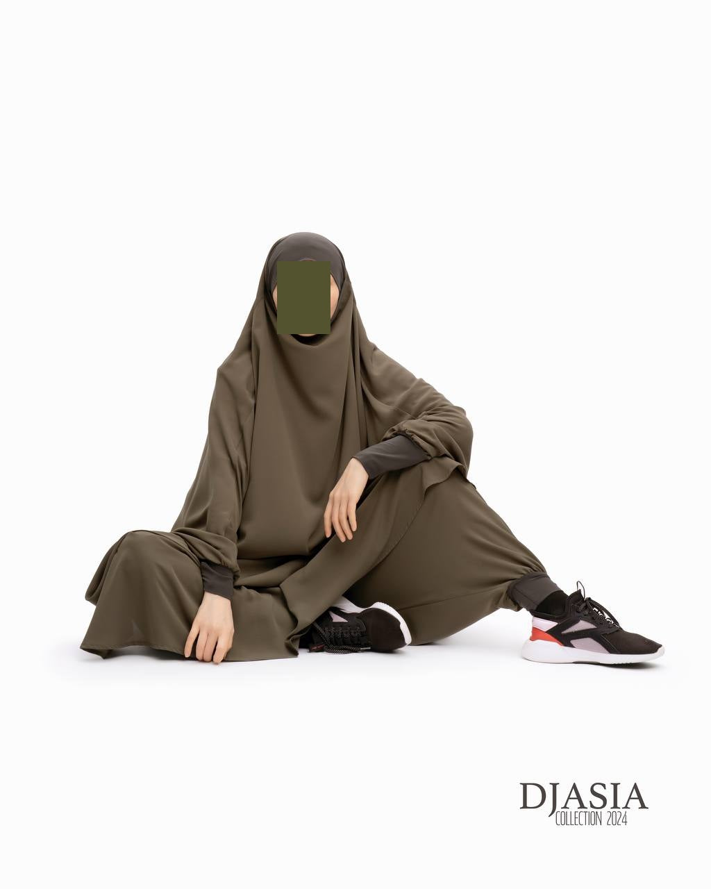 SET: Jilbab mit Hosen - Medina Seide