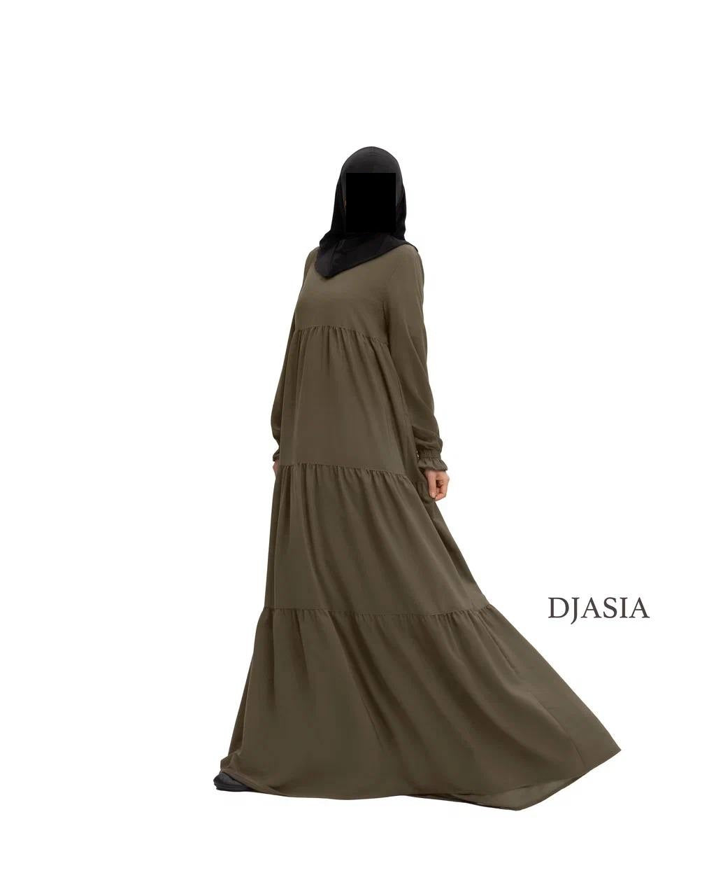 3-stufiges Kleid - Medina Seide