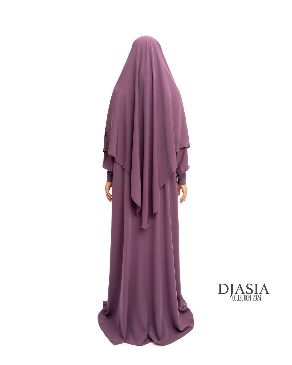 SET: Abaya A-Linie mit Standard Khimar - Medina Seide