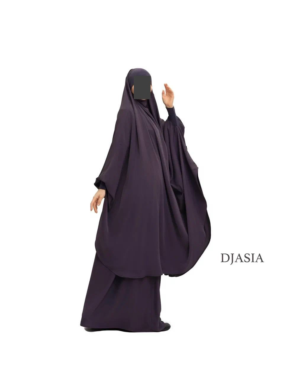 SET: Jilbab mit Rock - Abaya Seide (Onesize)