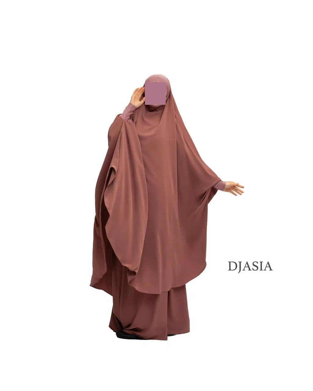 SET: Jilbab mit Rock - Abaya Seide (Onesize)
