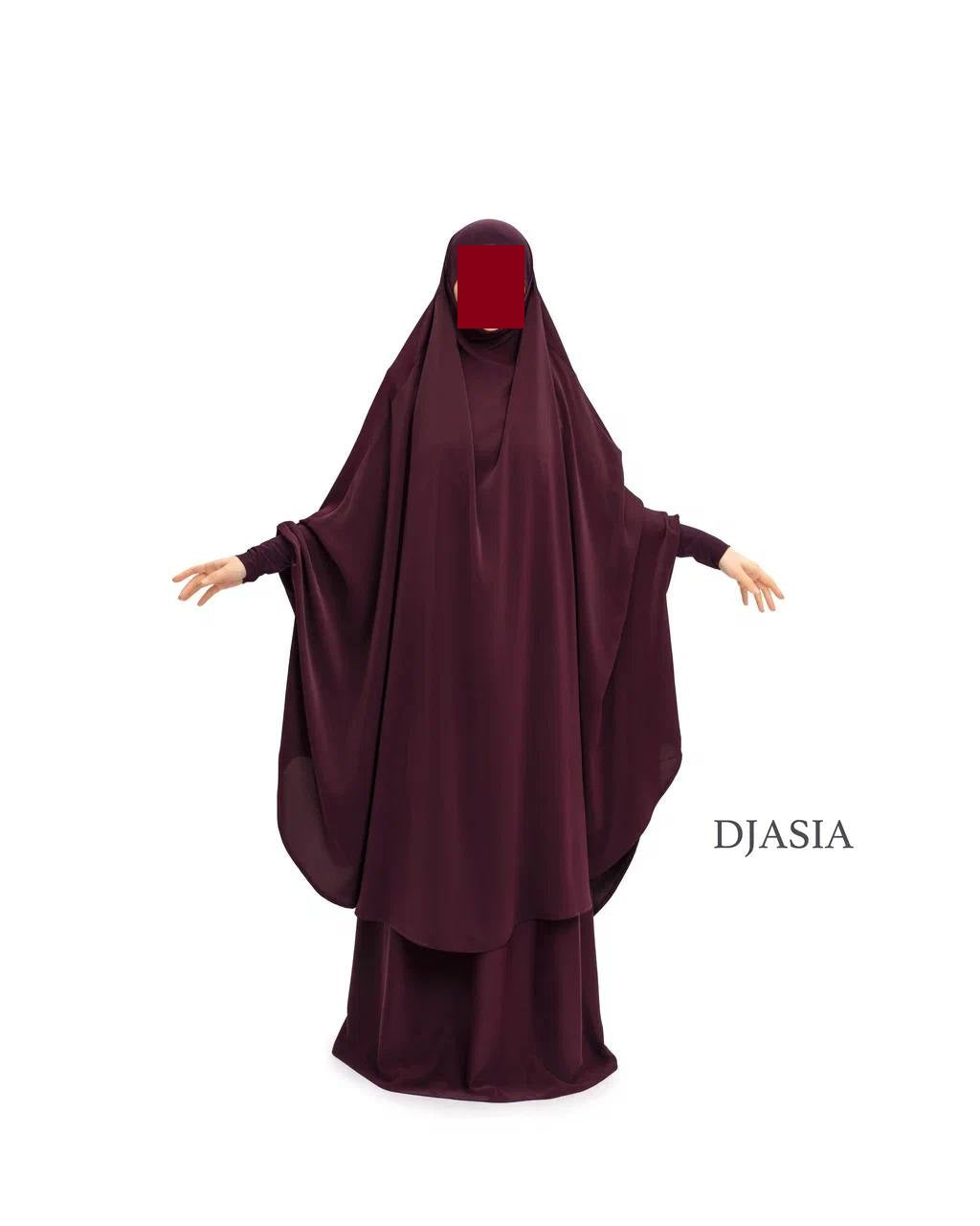 SET: Jilbab mit Rock - Abaya Seide (Onesize)